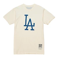 Los Angeles Dodgers Cream Basic LA Logo Mitchell & Ness T-Shirt