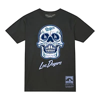 Los Angeles Dodgers Charcoal Grey Sugar Skull Mitchell & Ness T-Shirt