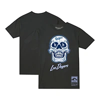 Los Angeles Dodgers Charcoal Grey Sugar Skull Mitchell & Ness T-Shirt