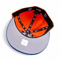 Denver Broncos Rush Orange Majestic Blue 2T Leon the Lab 1991 Pro Bowl Patch Cardinal UV New Era 59FIFTY Fitted Hat