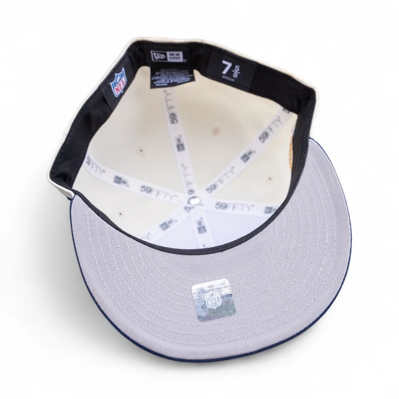 Denver Broncos Chrome Oceanside Blue 2T Leon the Lab 1996 Pro Bowl Patch Cardinal UV New Era 59FIFTY Fitted Hat