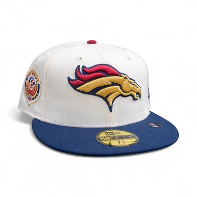Denver Broncos Chrome Oceanside Blue 2T Leon the Lab 1996 Pro Bowl Patch Cardinal UV New Era 59FIFTY Fitted Hat