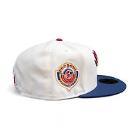 Denver Broncos Chrome Oceanside Blue 2T Leon the Lab 1996 Pro Bowl Patch Cardinal UV New Era 59FIFTY Fitted Hat