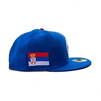 Denver Nuggets Light Royal Leon the Lab Serbia Patch Green UV New Era 59FIFTY Fitted Hat