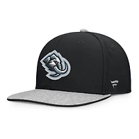 Utah Mammoth Black and Grey Wool Primary Logo Fanatics Snapback Hat