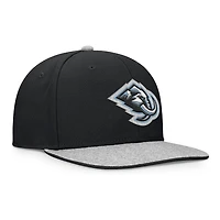 Utah Mammoth Black and Grey Wool Primary Logo Fanatics Snapback Hat