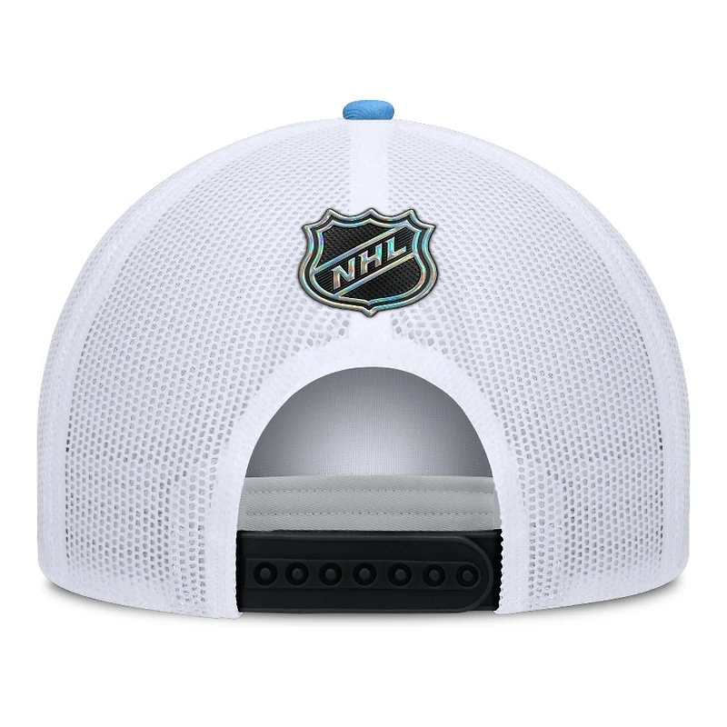 Utah Mammoth Black and White Trucker Rope Fanatics Snapback Hat