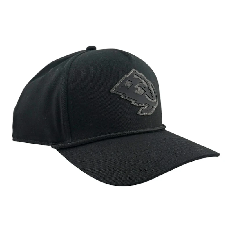 Utah Mammoth Black with Grey Wool Logo Fanatics Roper Snapback Hat
