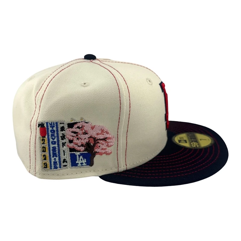 Los Angeles Dodgers Chrome and Navy 2025 Tokyo Series Patch Grey UV New Era 59FIFTY Fitted Hat