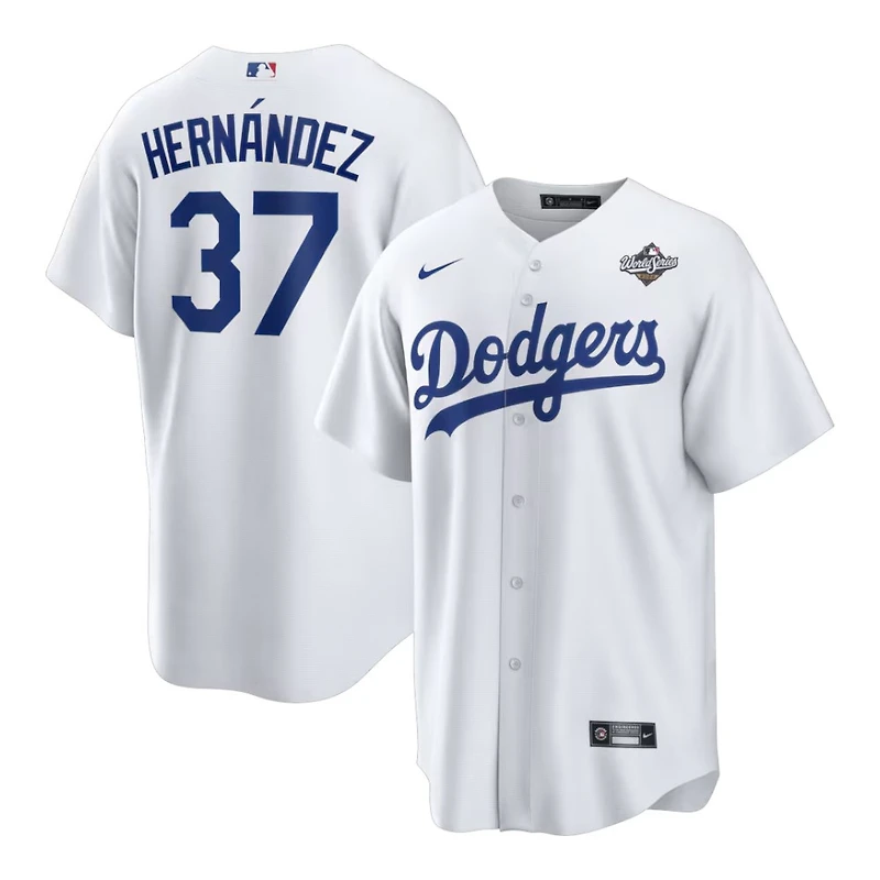 Los Angeles Dodgers Teoscar Hernández White 2025 World Series Home Nike Replica Player Jersey