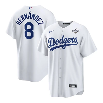 Los Angeles Dodgers Enrique "Kike" Hernández White 2025 World Series Home Nike Replica Player Jersey
