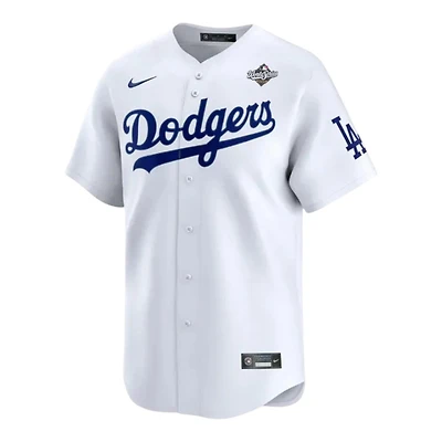 Los Angeles Dodgers White Blank 2025 World Series Patch Home Nike Limited Jersey