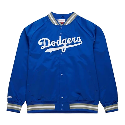 Los Angeles Dodgers Royal Blue Lightweight Satin Raglan Full-Snap Mitchell & Ness Jacket