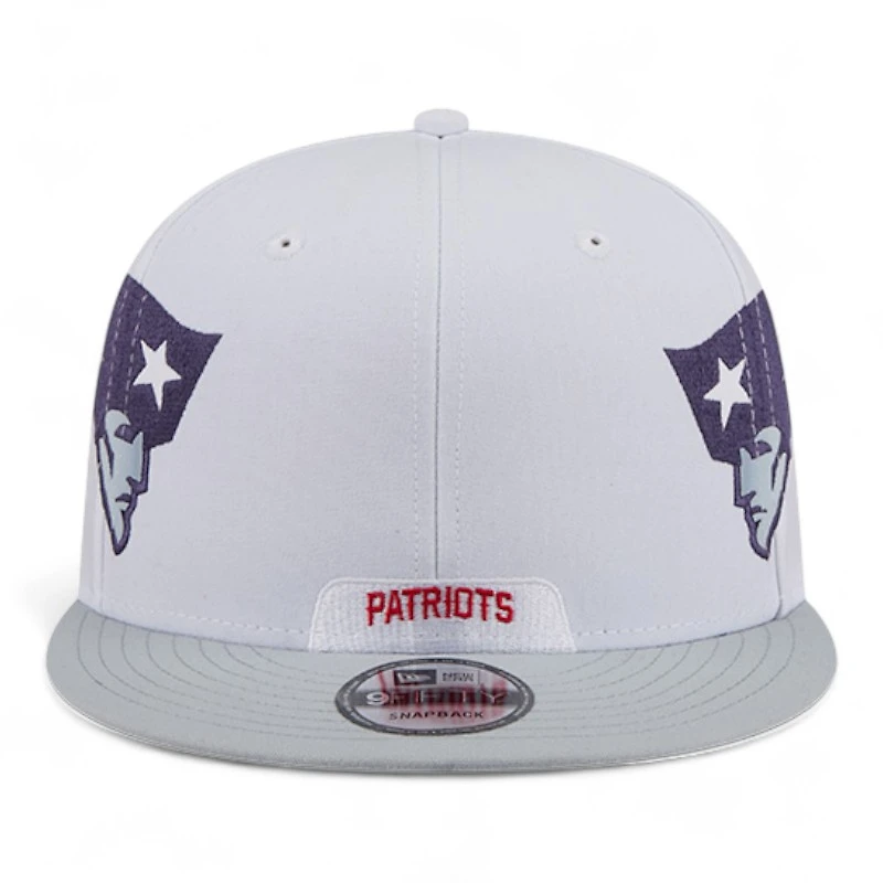 New England Patriots Light Gray and Gray Rivalry NFL Helmet Pack New Era 9FIFTY Snapback Hat