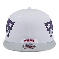 New England Patriots Light Gray and Gray Rivalry NFL Helmet Pack New Era 9FIFTY Snapback Hat