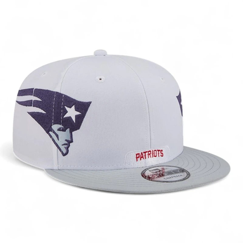New England Patriots Light Gray and Gray Rivalry NFL Helmet Pack New Era 9FIFTY Snapback Hat