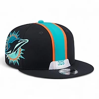 Miami Dolphins Black Rivalry NFL Helmet Pack New Era 9FIFTY Snapback Hat