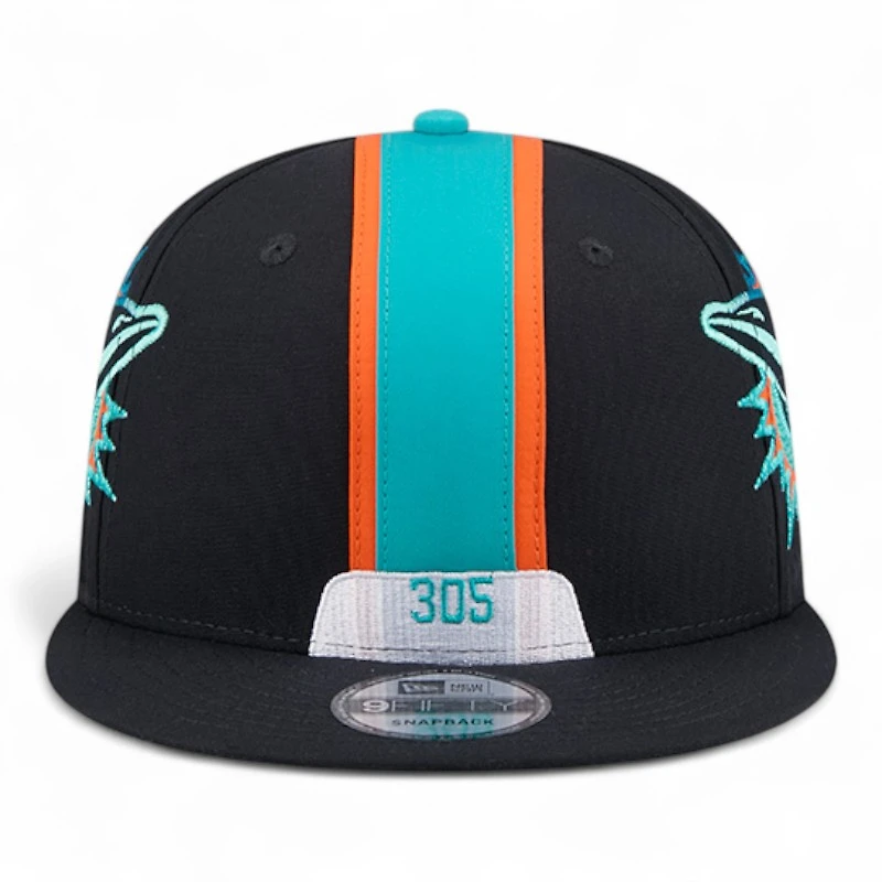 Miami Dolphins Black Rivalry NFL Helmet Pack New Era 9FIFTY Snapback Hat