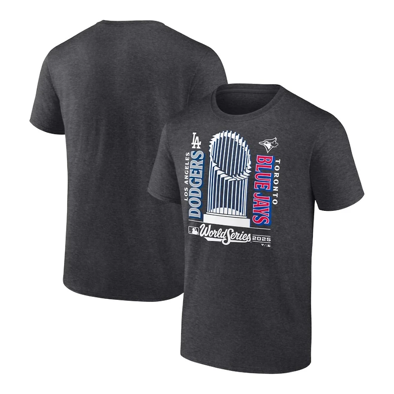 Los Angeles Charcoal Dodgers vs Toronto Blue Jays Changeup Matchup T-Shirt