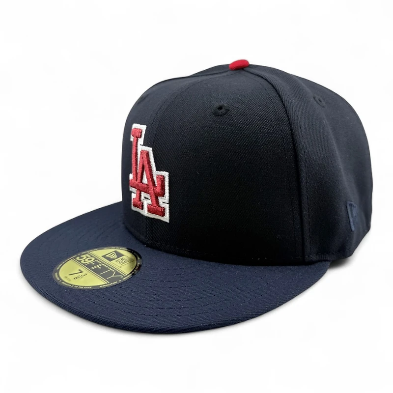 Los Angeles Dodgers Navy Sneaky Two Tone 8x WS Champs Patch Grey UV New Era 59FIFTY Fitted Hat
