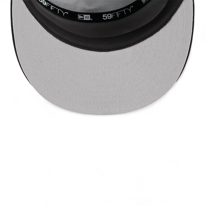 San Antonio Spurs Black and White Tip Off NBA 59FIFTY Split Panel New Era Fitted Hat