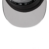 San Antonio Spurs Black and White Tip Off NBA 59FIFTY Split Panel New Era Fitted Hat