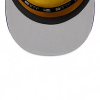 Los Angeles Lakers Purple and White Tip Off NBA 59FIFTY Split Panel New Era Fitted Hat