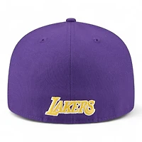 Los Angeles Lakers Purple and White Tip Off NBA 59FIFTY Split Panel New Era Fitted Hat