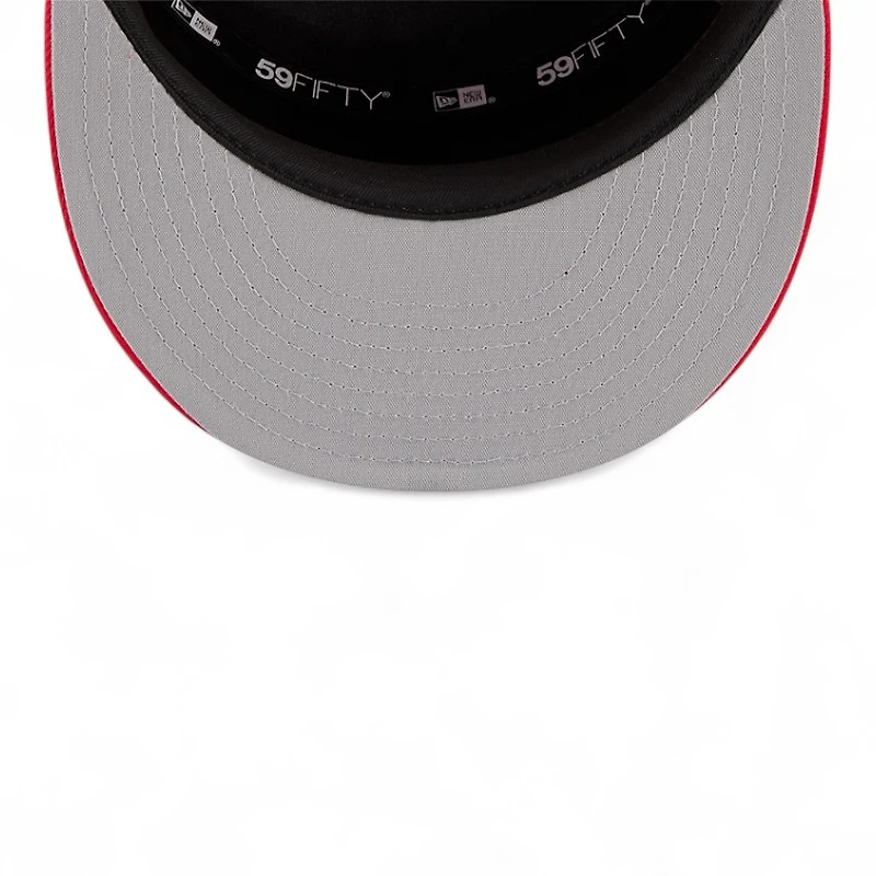 Houston Rockets Red and White Tip Off NBA 59FIFTY Split Panel New Era Fitted Hat