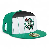 Boston Celtics Green and White Tip Off NBA 59FIFTY Split Panel New Era Fitted Hat
