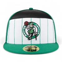 Boston Celtics Green and White Tip Off NBA 59FIFTY Split Panel New Era Fitted Hat