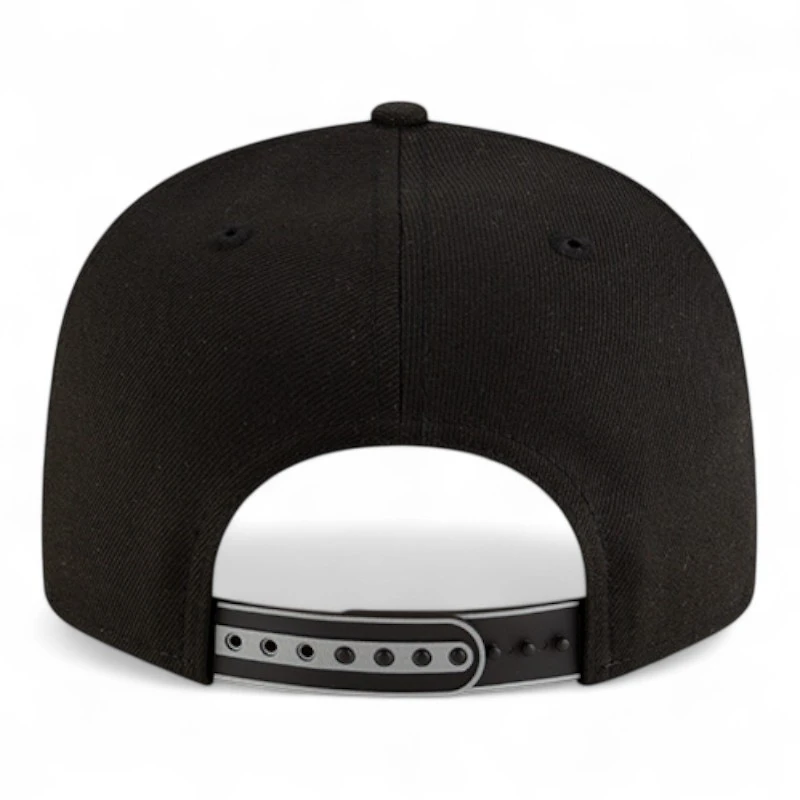 Youth San Antonio Spurs Black and White NBA Tip Off New Era 9FIFTY Split Panel Snapback Adjustable Hat