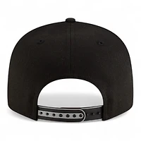 Youth San Antonio Spurs Black and White NBA Tip Off New Era 9FIFTY Split Panel Snapback Adjustable Hat