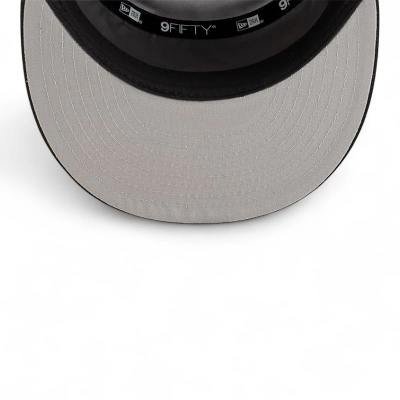 Youth San Antonio Spurs Black and White NBA Tip Off New Era 9FIFTY Split Panel Snapback Adjustable Hat