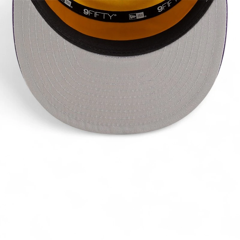 Youth Los Angeles Lakers Purple and White NBA Tip Off New Era 9FIFTY Split Panel Snapback Adjustable Hat