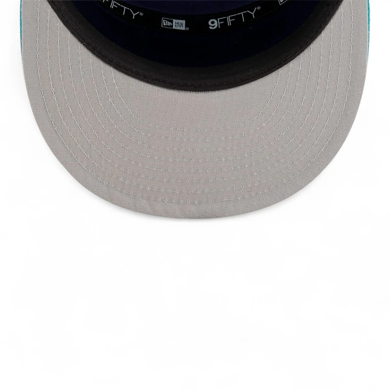 Charlotte Hornets Teal and White NBA Tip Off New Era 9FIFTY Split Panel Snapback Adjustable Hat