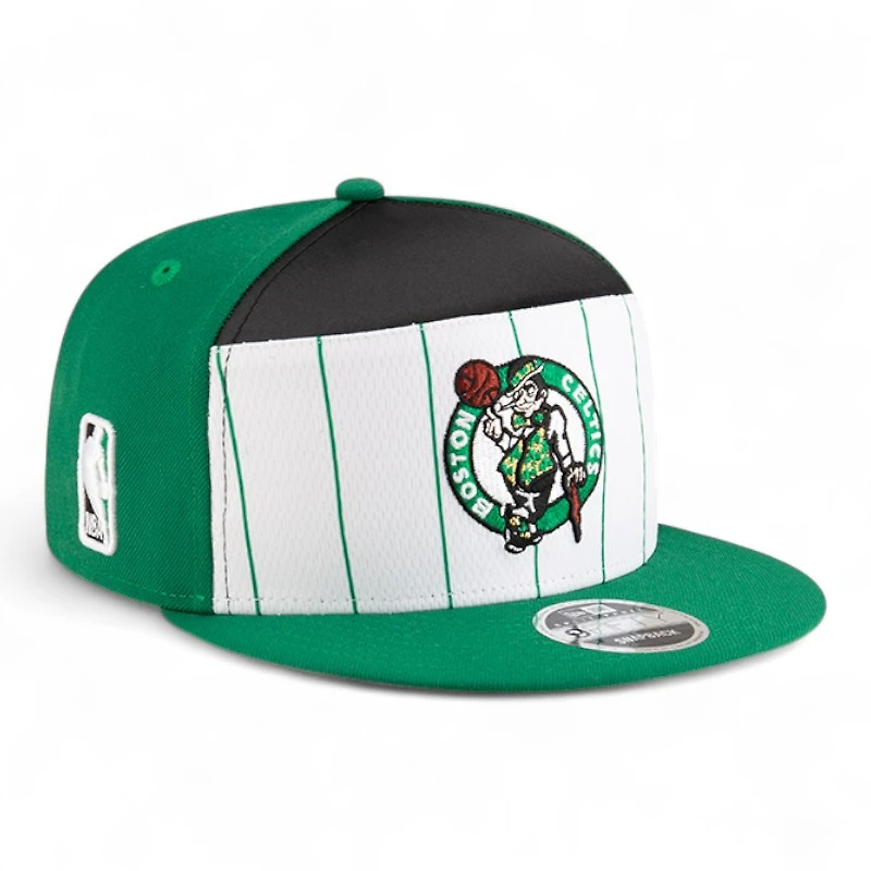 Youth Boston Celtics Green and White NBA Tip Off New Era 9FIFTY Split Panel Snapback Adjustable Hat
