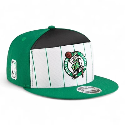 Youth Boston Celtics Green and White NBA Tip Off New Era 9FIFTY Split Panel Snapback Adjustable Hat