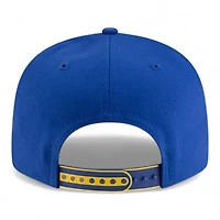 Youth Golden State Warriors Royal Blue and White NBA Tip Off New Era 9FIFTY Split Panel Snapback Adjustable Hat
