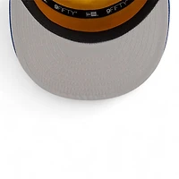 Youth Golden State Warriors Royal Blue and White NBA Tip Off New Era 9FIFTY Split Panel Snapback Adjustable Hat