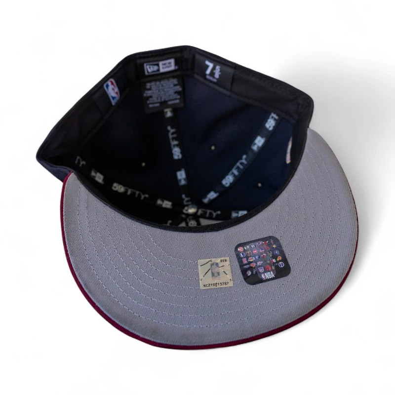 Denver Nuggets Navy Cardinal 2T Blue Leon the Lab Block Script Grey UV New Era 59FIFTY Fitted Hat