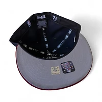 Denver Nuggets Navy Cardinal 2T Blue Leon the Lab Block Script Grey UV New Era 59FIFTY Fitted Hat