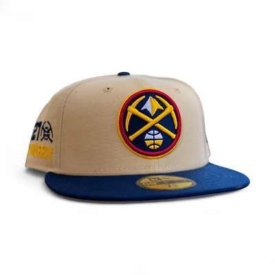 Denver Nuggets Vegas Gold Oceanside 2T Blue Leon the Lab Jamal Murray Patch Grey UV New Era 59FIFTY Fitted Hat