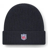 Seattle Seahawks Black 2025 Sideline Cold Weather Steel Clouds New Era Cuffed Beanie Knit Hat