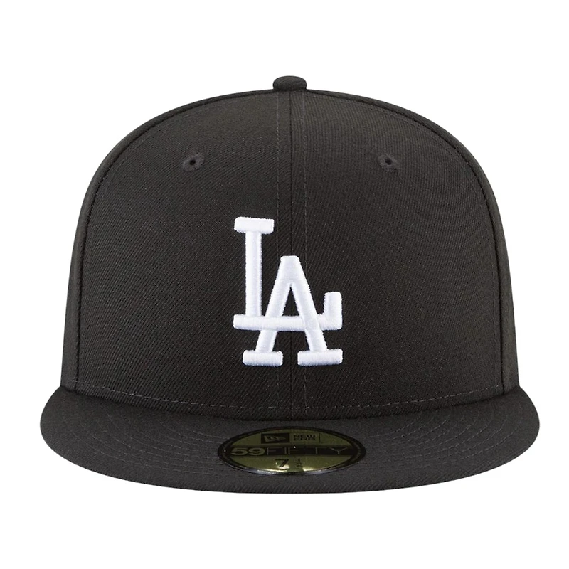 Los Angeles Dodgers Black and White 2025 World Series Patch Grey UV New Era 59FIFTY Fitted Hat