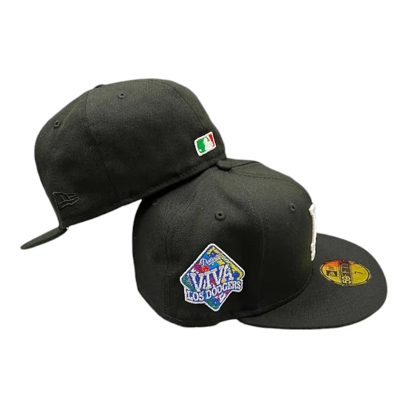 Los Angeles Dodgers Black "Para Mi Gente" Viva Patch Green UV New Era 59FIFTY Fitted Hat