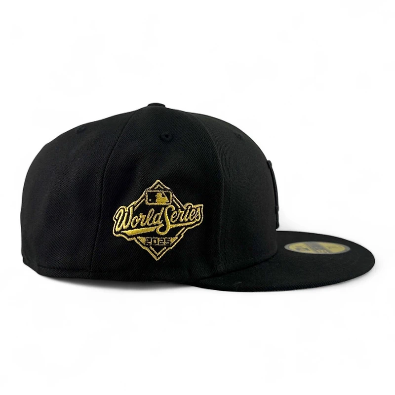Los Angeles Dodgers Black with Gold 2025 World Series Patch Grey UV New Era 59FIFTY Fitted Hat