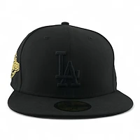 Los Angeles Dodgers Black with Gold 2025 World Series Patch Grey UV New Era 59FIFTY Fitted Hat