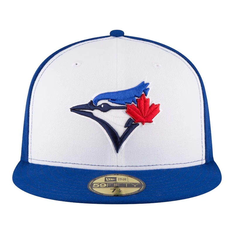 Toronto Blue Jays White and Royal 2025 World Series Patch New Era 59FIFTY Fitted Hat