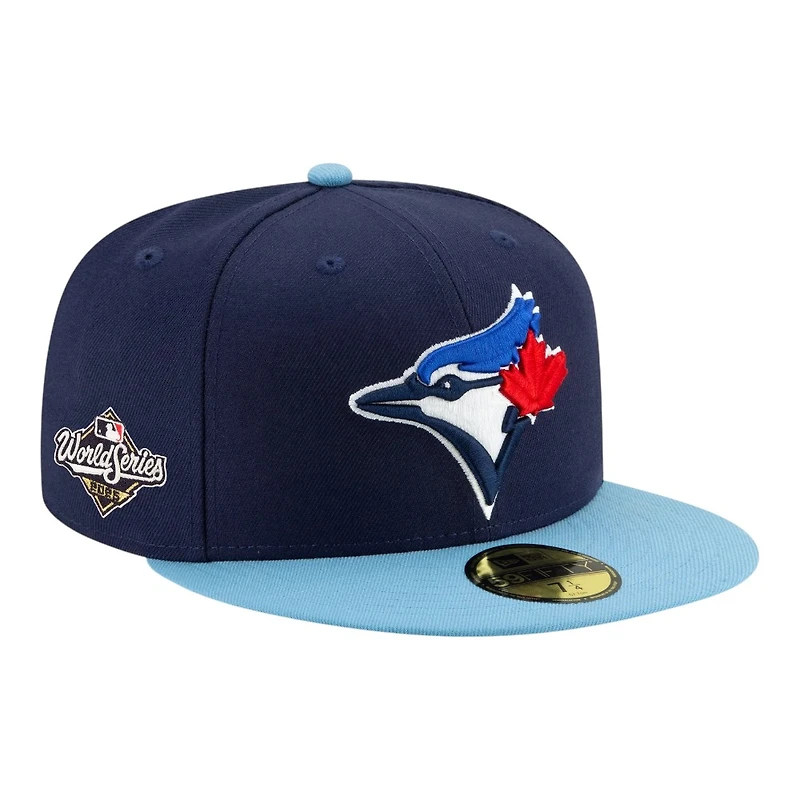 Toronto Blue Jays Navy and Powder 2025 World Series Patch New Era 59FIFTY Fitted Hat